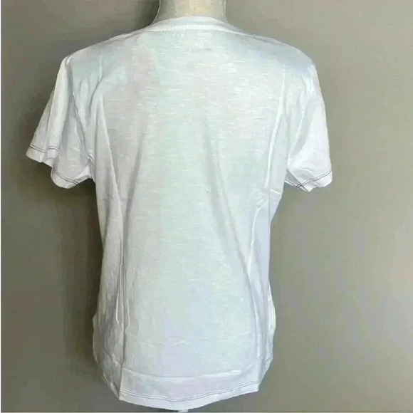 North River Graphic Printed Slub T-Shirt Short Sleeve in White Size Large NWT - Picture 3 of 10